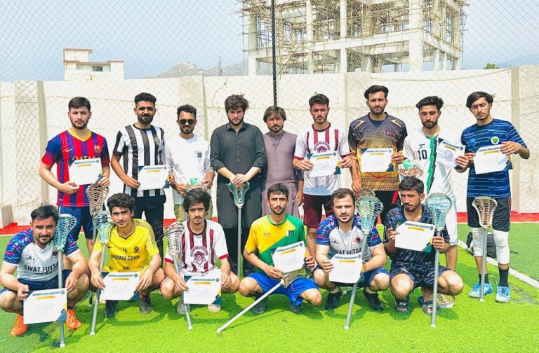 On this occasion, the General Secretary of the Pakistan Lacrosse Federation, Engineer Tayfoor Zareen, and Secretary of the Swat District Association, Hasnain, were also present.