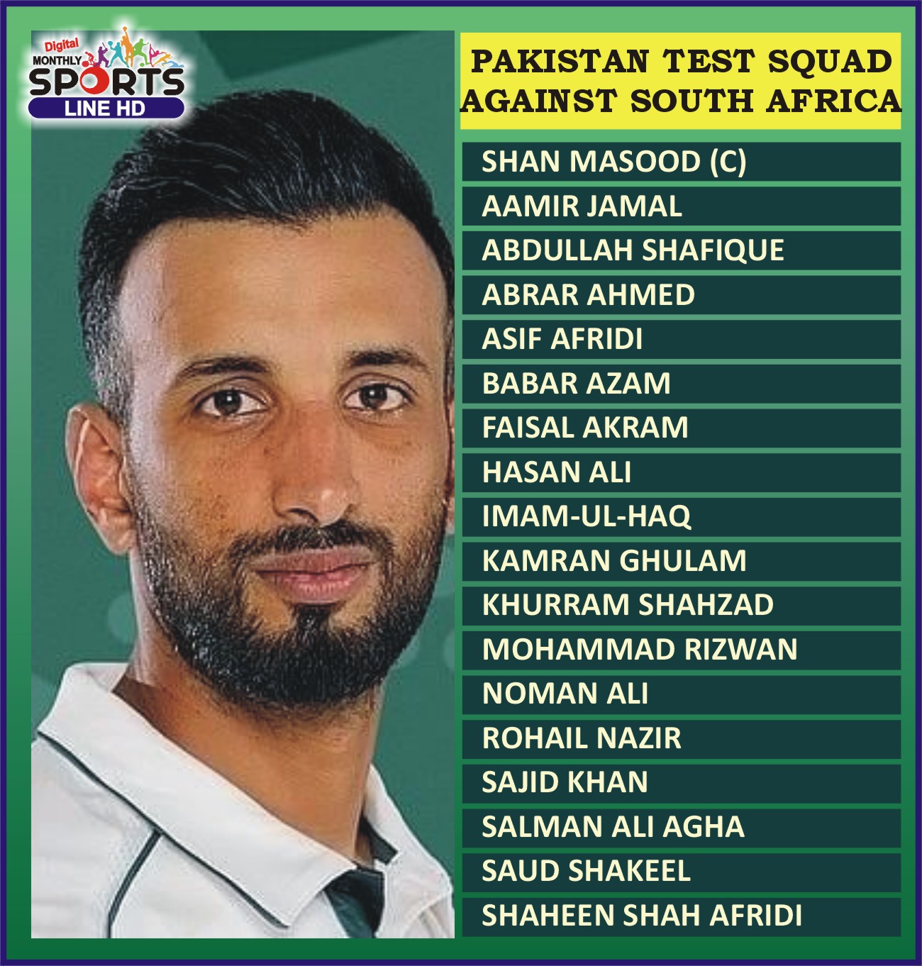 Pakistan Squad