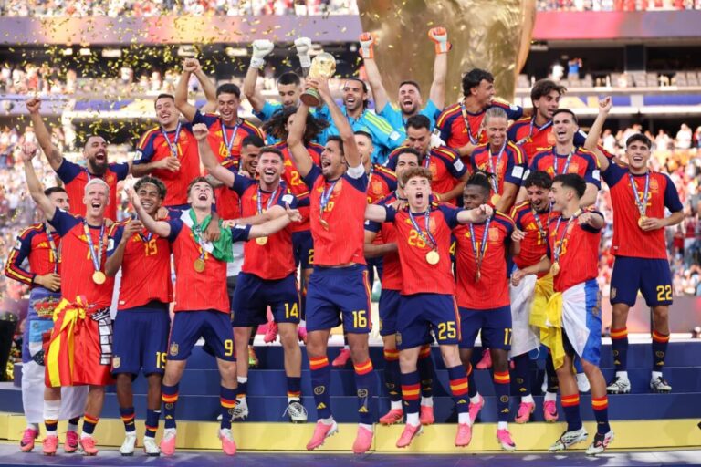 Spain were crowned FIFA World Cup champions for the second time