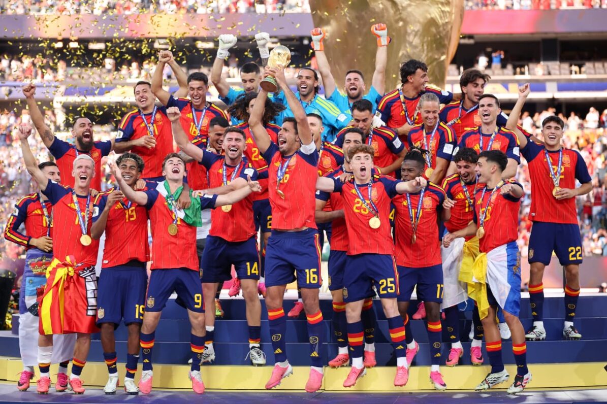 Spain were crowned FIFA World Cup champions for the second time